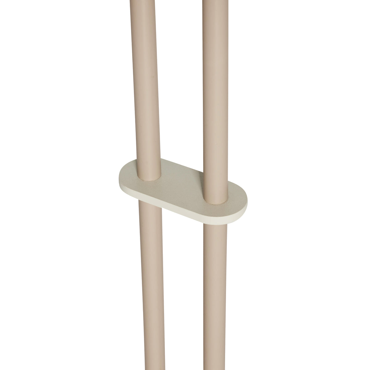 Como Stehleuchte aus Glas und Metall, Beige/Weiß, 165 cm