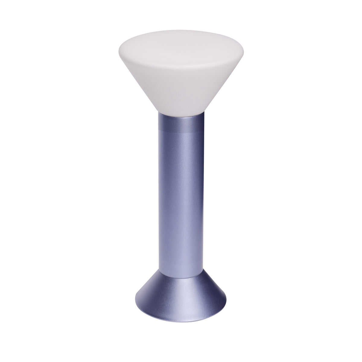 PolsterOase Möbel – Flash Akku, Tischlampe aus Glas und Metall, Metallic, Lila – Ansicht 3