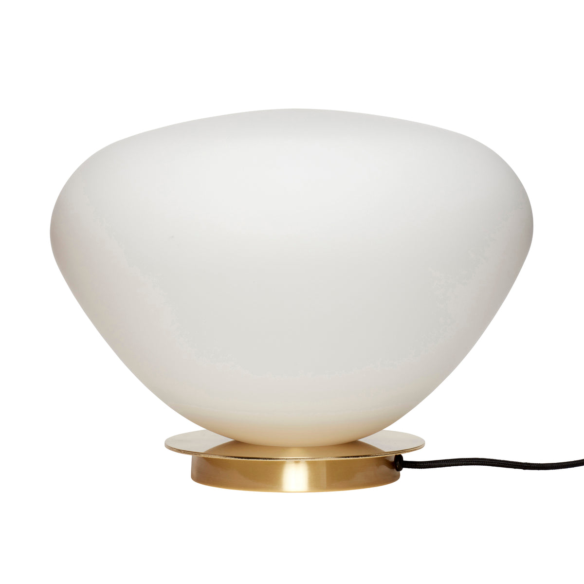Bean Tischlampe aus Glas und Messing