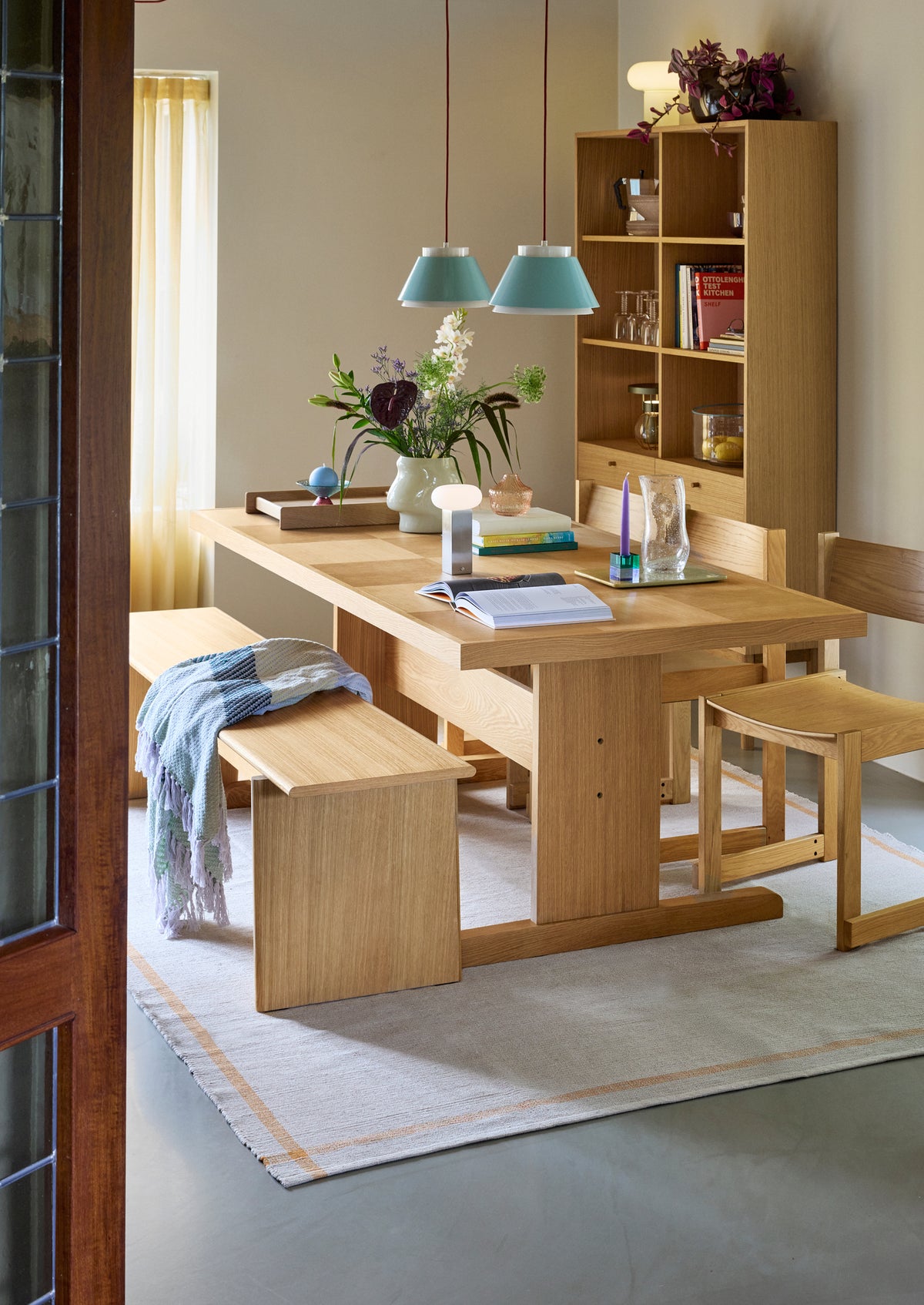 Remi Pendelleuchte Blau/Beige