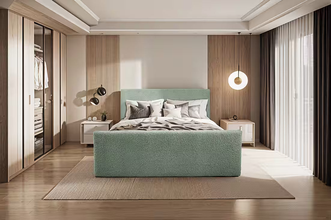 Boxspringbett Lama 120x200 cm #Variant_Grün