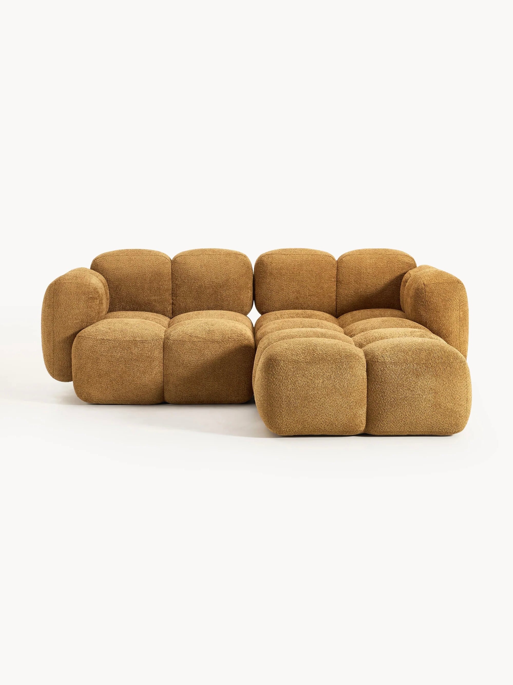 Luno 2-Sitzer Ecksofa (rechts) in Bouclé, 212 cm Breite