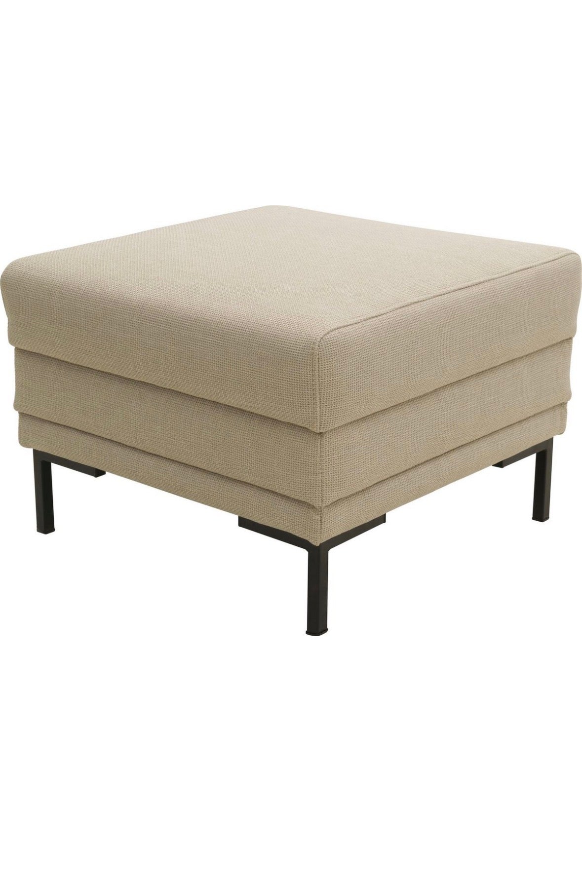 Designer Sessel + Hocker von WJ in Webstoff Beige - POLSTEROASE