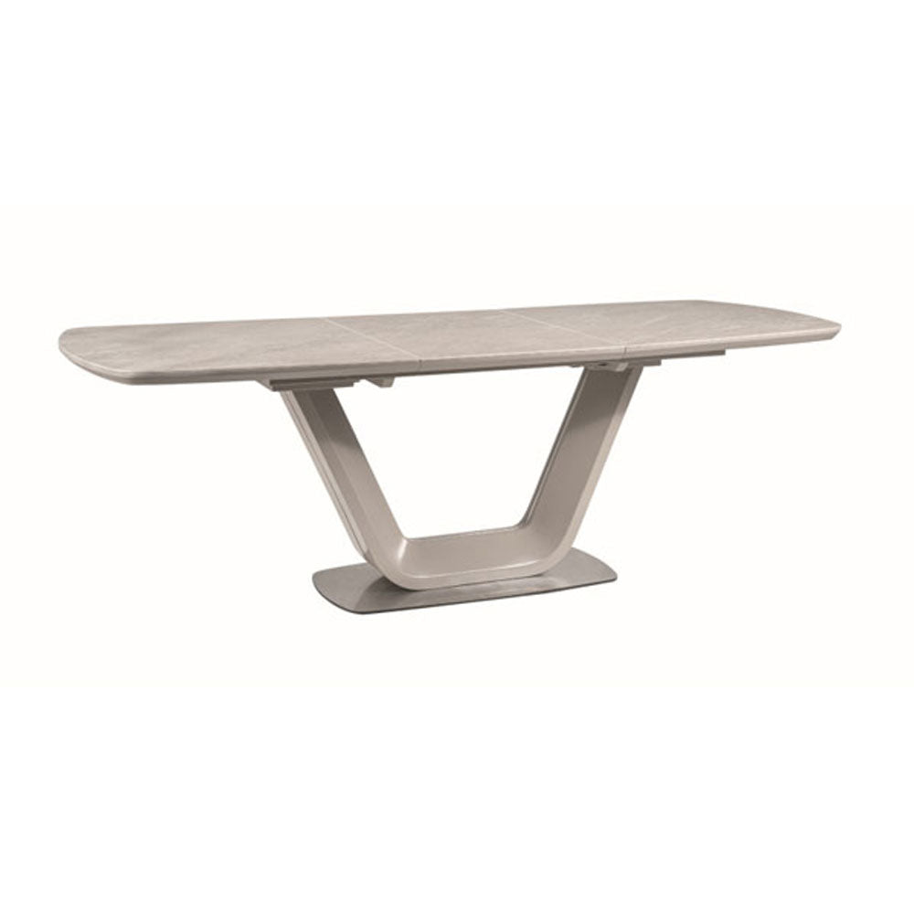 ARMELO Esstisch 160–220 cm – Design Keramiktisch ausziehbar (Marmor Grau / Matt)