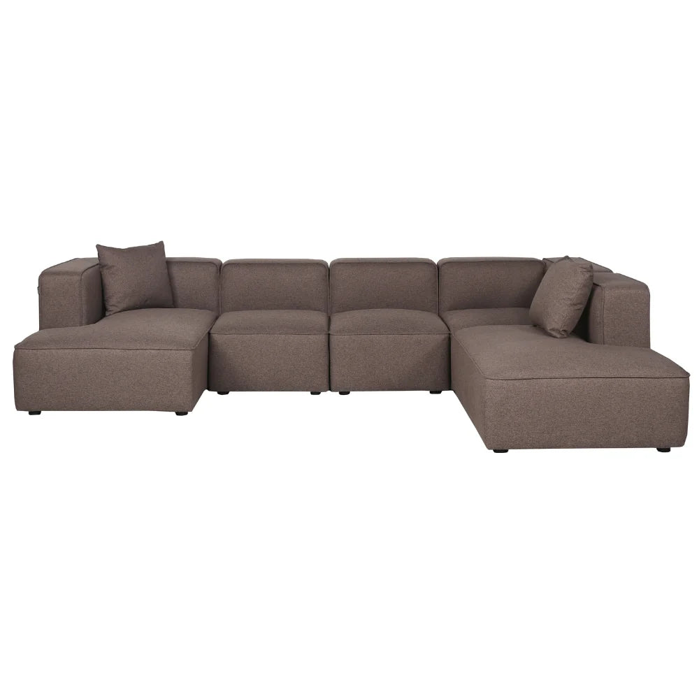 Benne U-Modulsofa Rechts in Braun, 326 cm Breite | PolsterOase