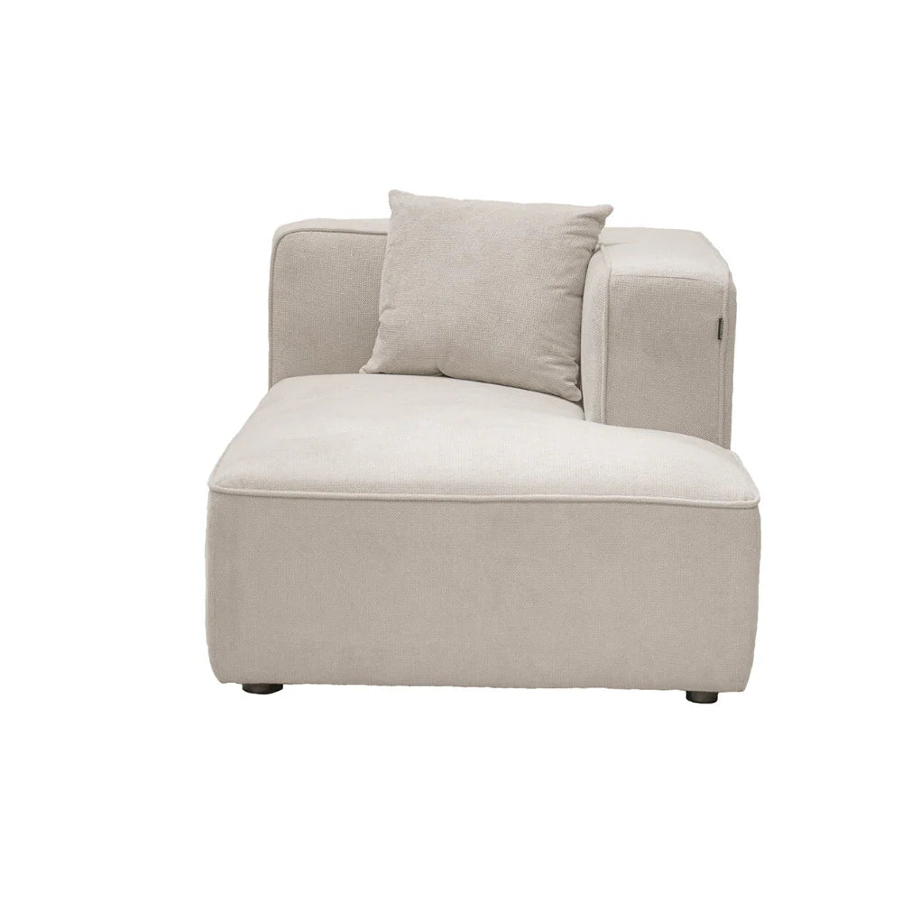 Benne Modulsofa mit Chaiselonge Rechts Beige, 185 cm Breite | PolsterOase