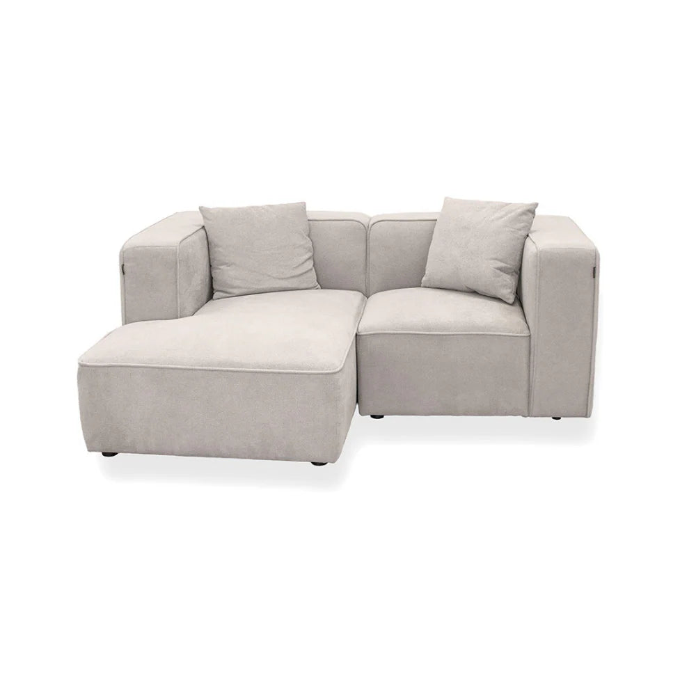 Benne Modulsofa mit Chaiselonge Links in Beige, 222 cm Breite | PolsterOase