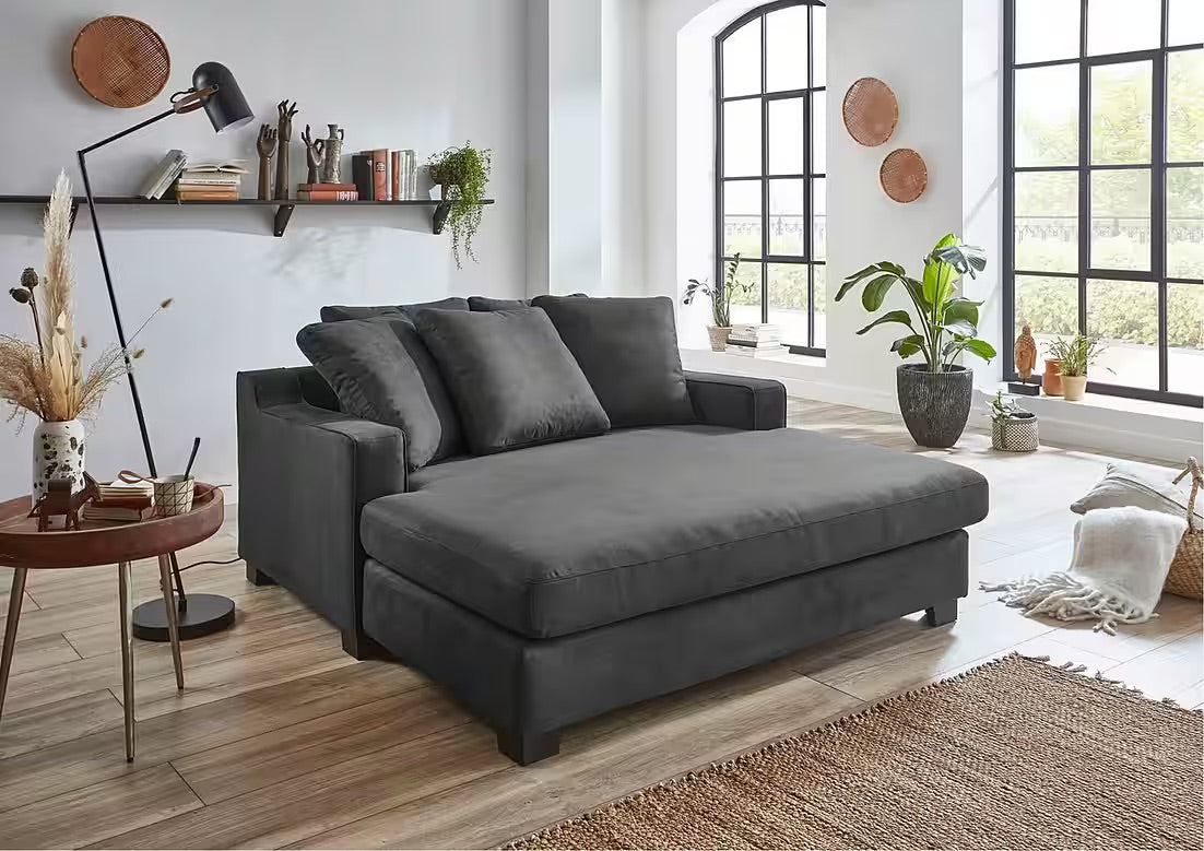 Big Sofa in Luxus-Microfaser, 158 cm Breite -1