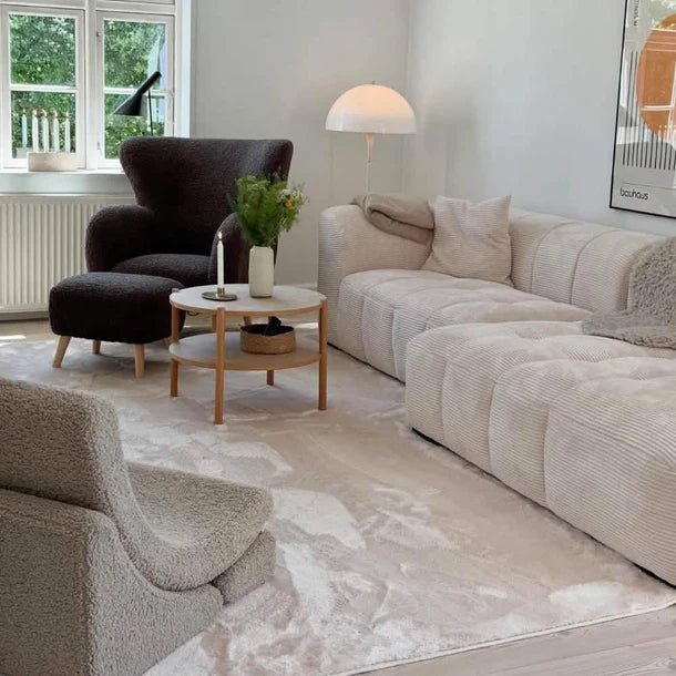 Bora Ecksofa (rechts) in Breitcord Beige, 304 cm Breite | PolsterOase
