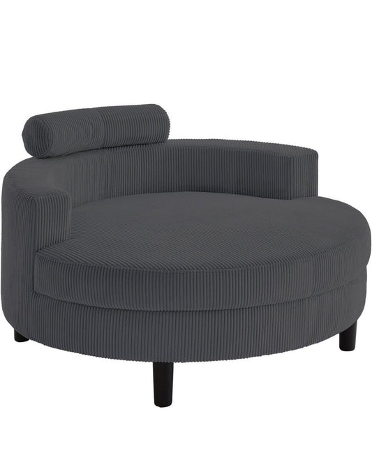 Loveseat / Relaxliege in Cord Anthrazit - POLSTEROASE