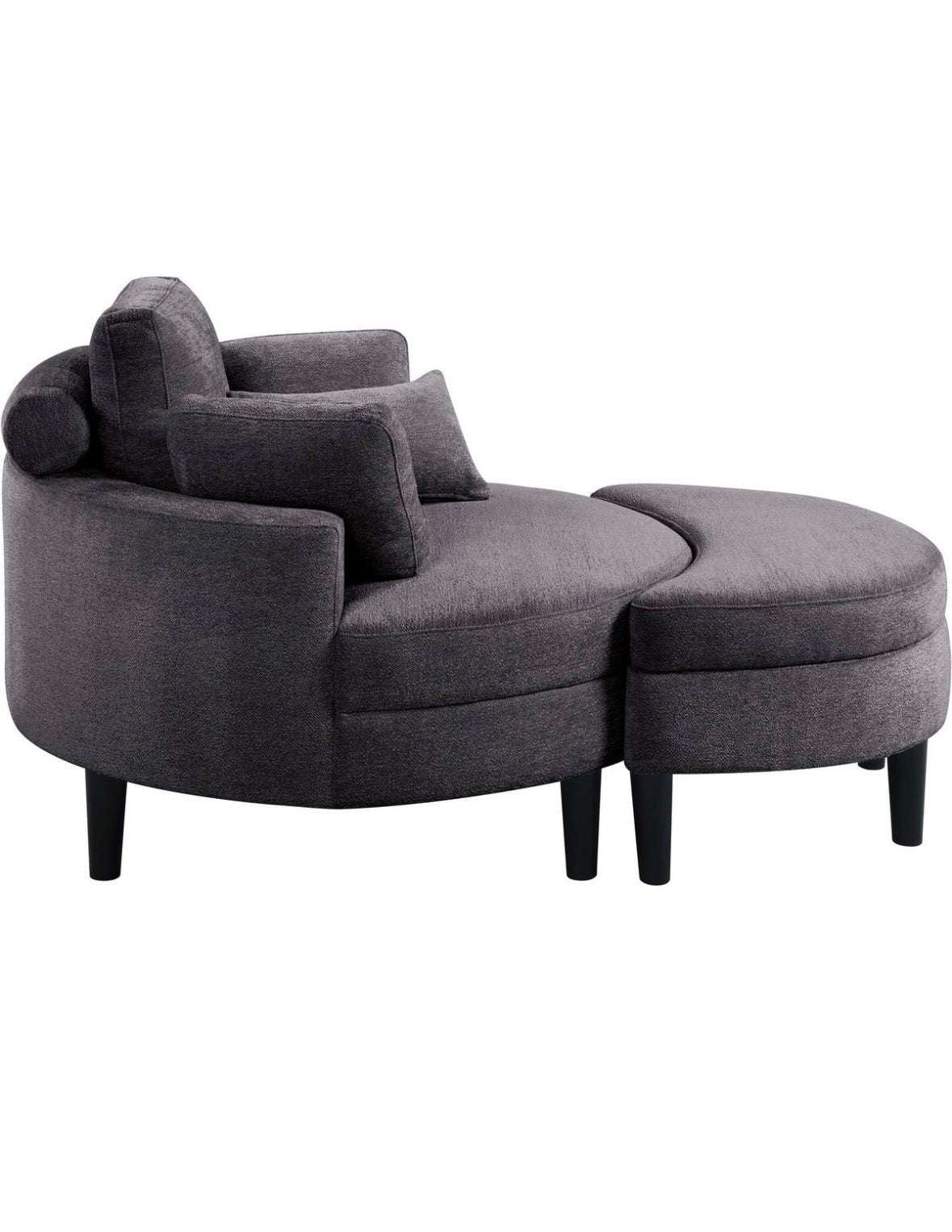 Loveseat in Struktur Anthrazit - POLSTEROASE