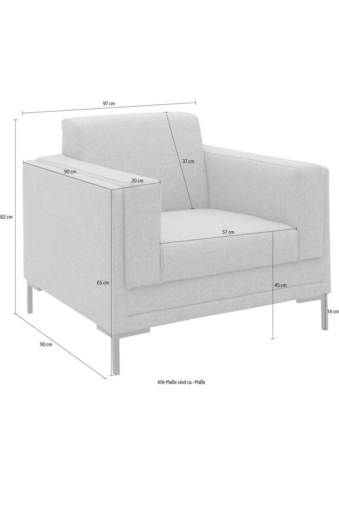 Designer Sessel + Hocker von WJ in Webstoff Beige - POLSTEROASE