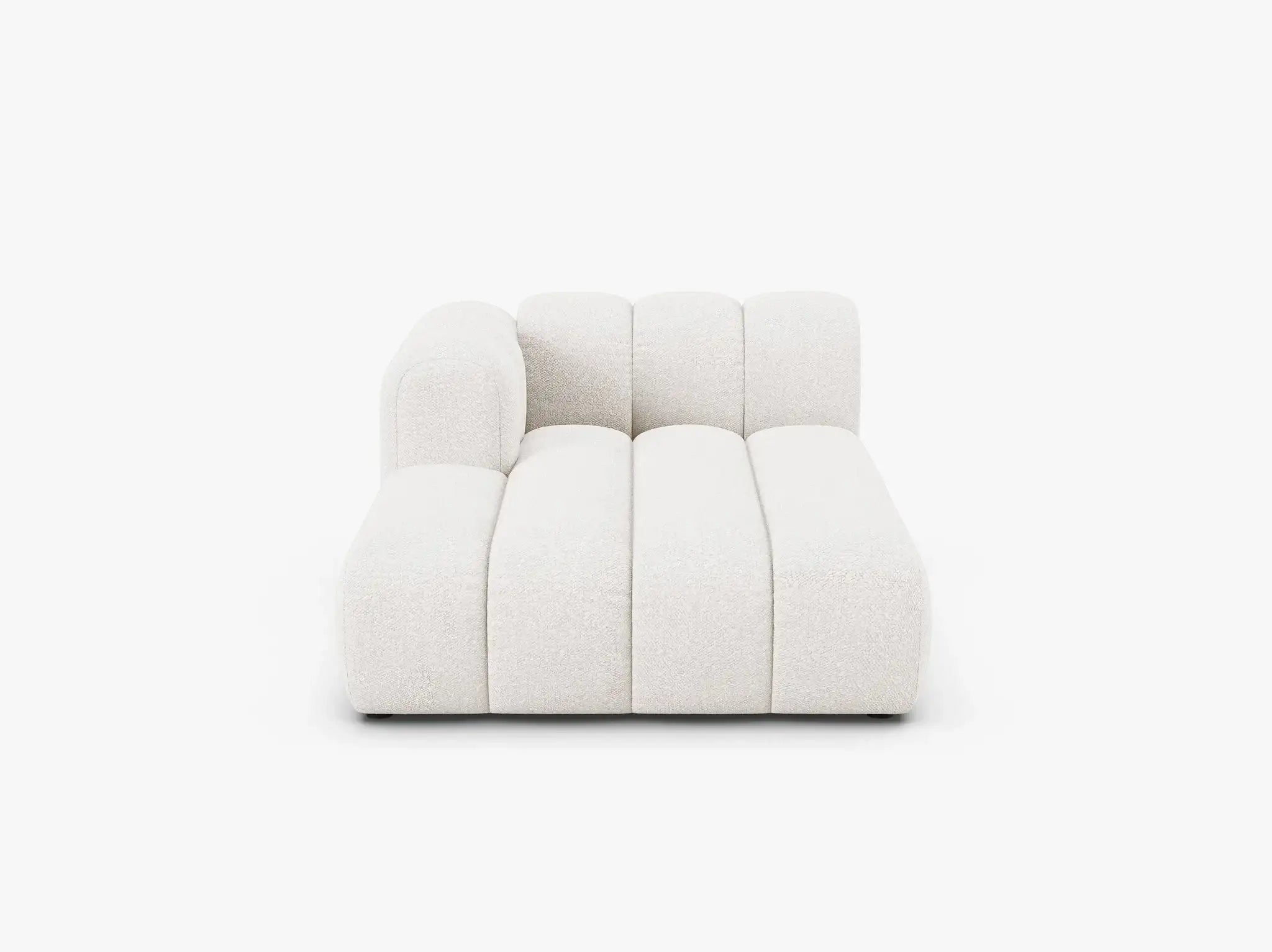 Chaiselongue (links) in Bouclé, 117 cm Breite - Modulsofa-3