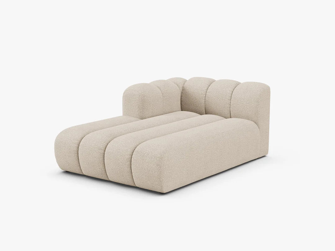 Chaiselongue (links) in Bouclé, 117 cm Breite - Modulsofa-7
