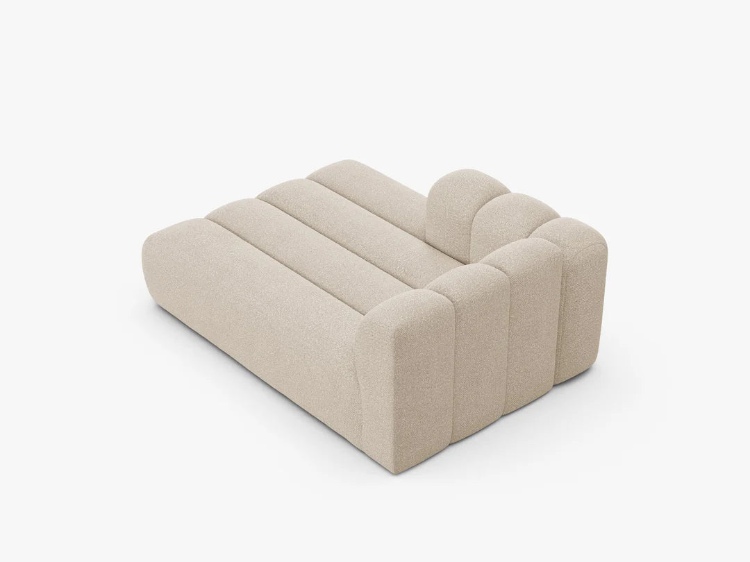 Chaiselongue (links) in Bouclé, 117 cm Breite - Modulsofa-8