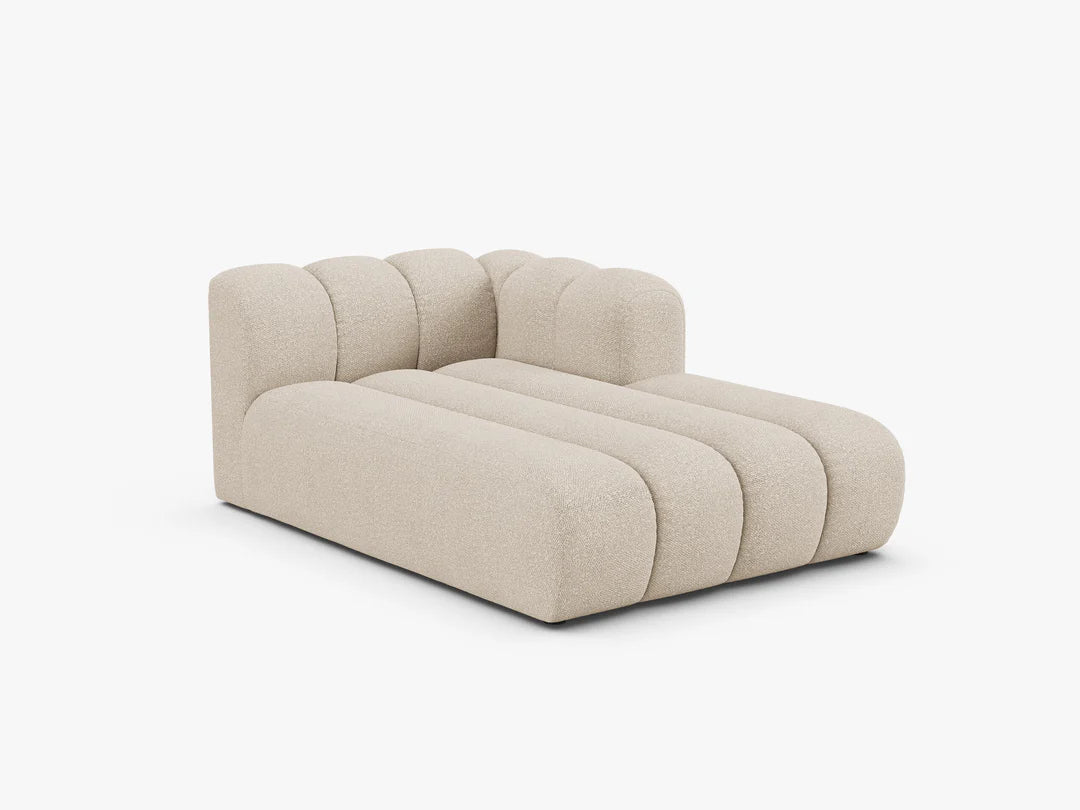 Chaiselongue (rechts) in Bouclé, 117 cm Breite - Modulsofa-7