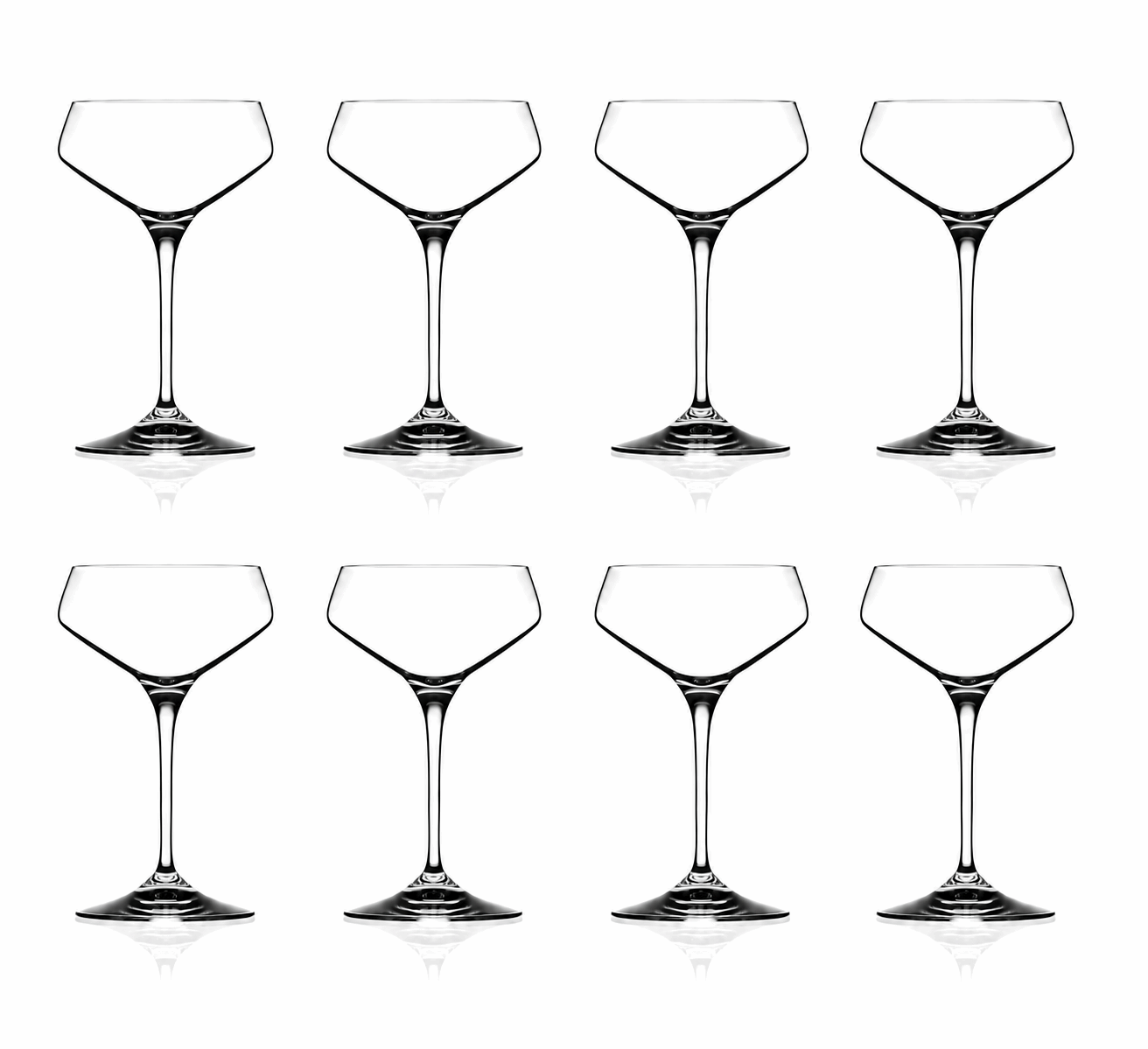 Aria RCR Luxion® Champagnerschalen – Italienische Kristallgläser für Sekt, Cocktails & stilvolle Feiern