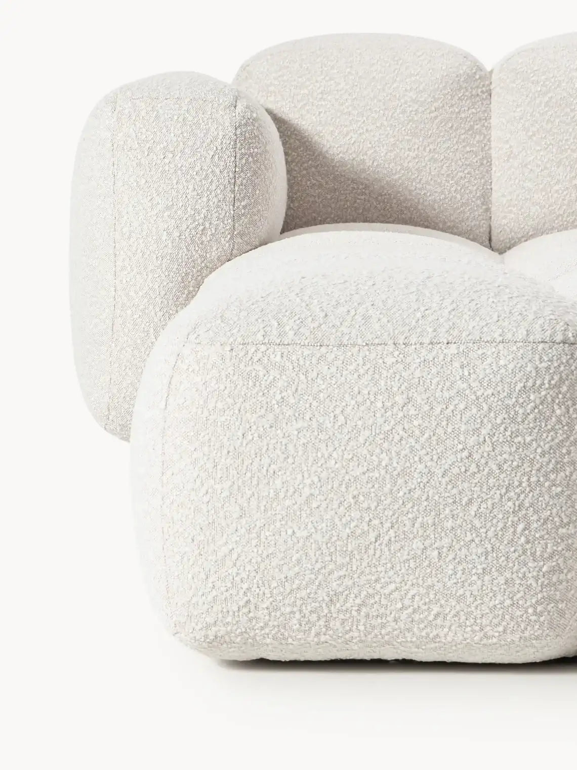 Luno 3-Sitzer Ecksofa (links) in Bouclé, 302 cm Breite