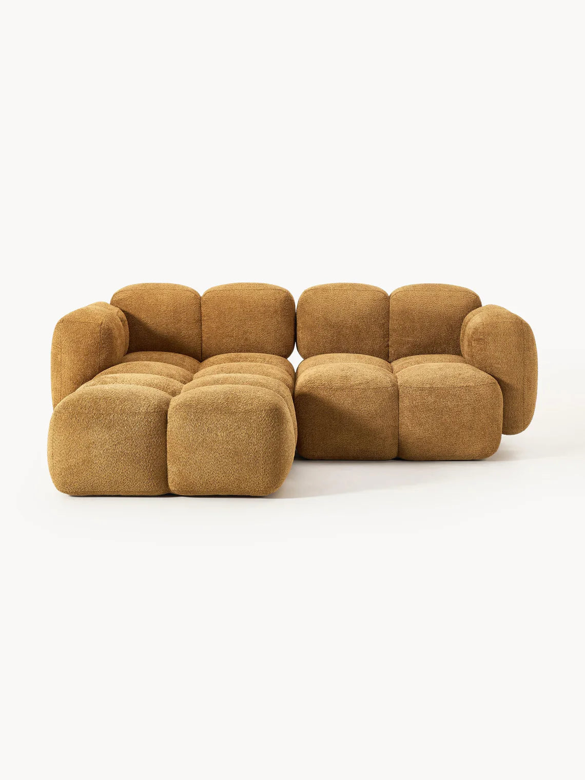 Luno 2-Sitzer Ecksofa (links) in Bouclé, 212 cm Breite