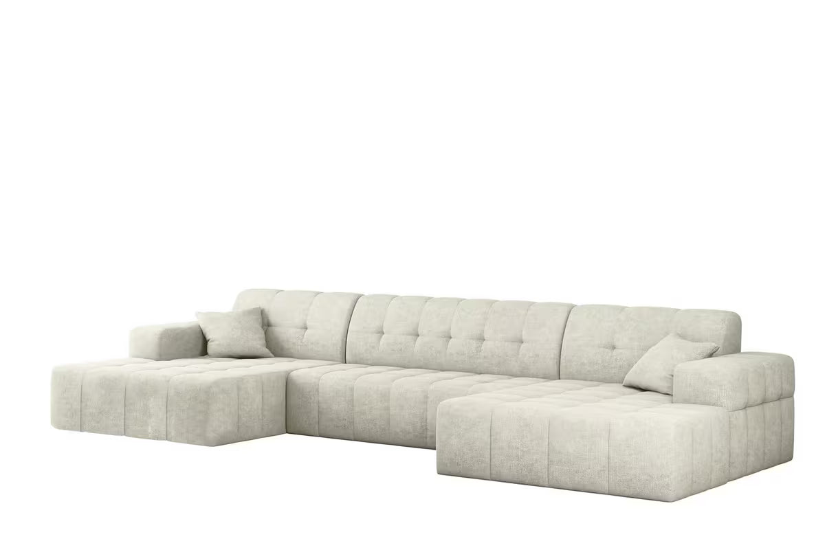 Sofa Wohnlandschaft Nimes in Teddy, 350 cm Breite