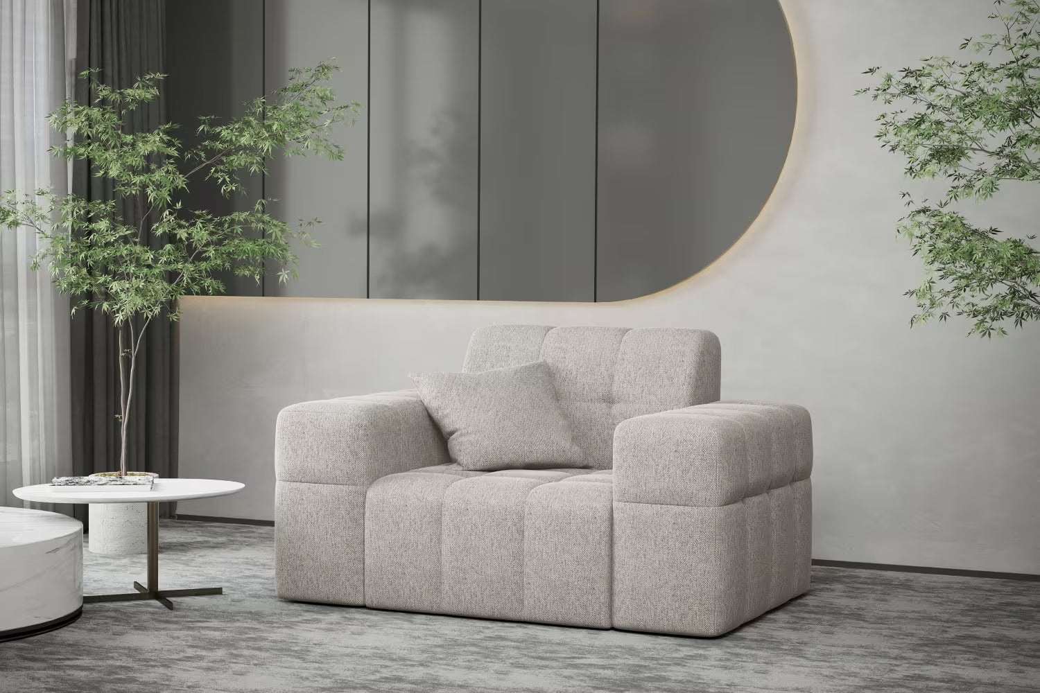 Sessel Nimes in Struktur, 120 cm Breite