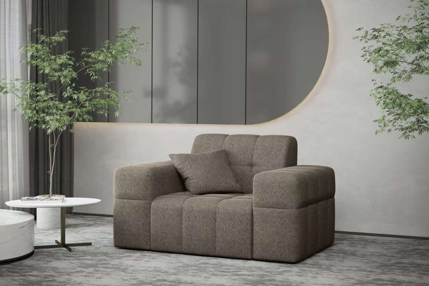 Sessel Nimes in Struktur, 120 cm Breite