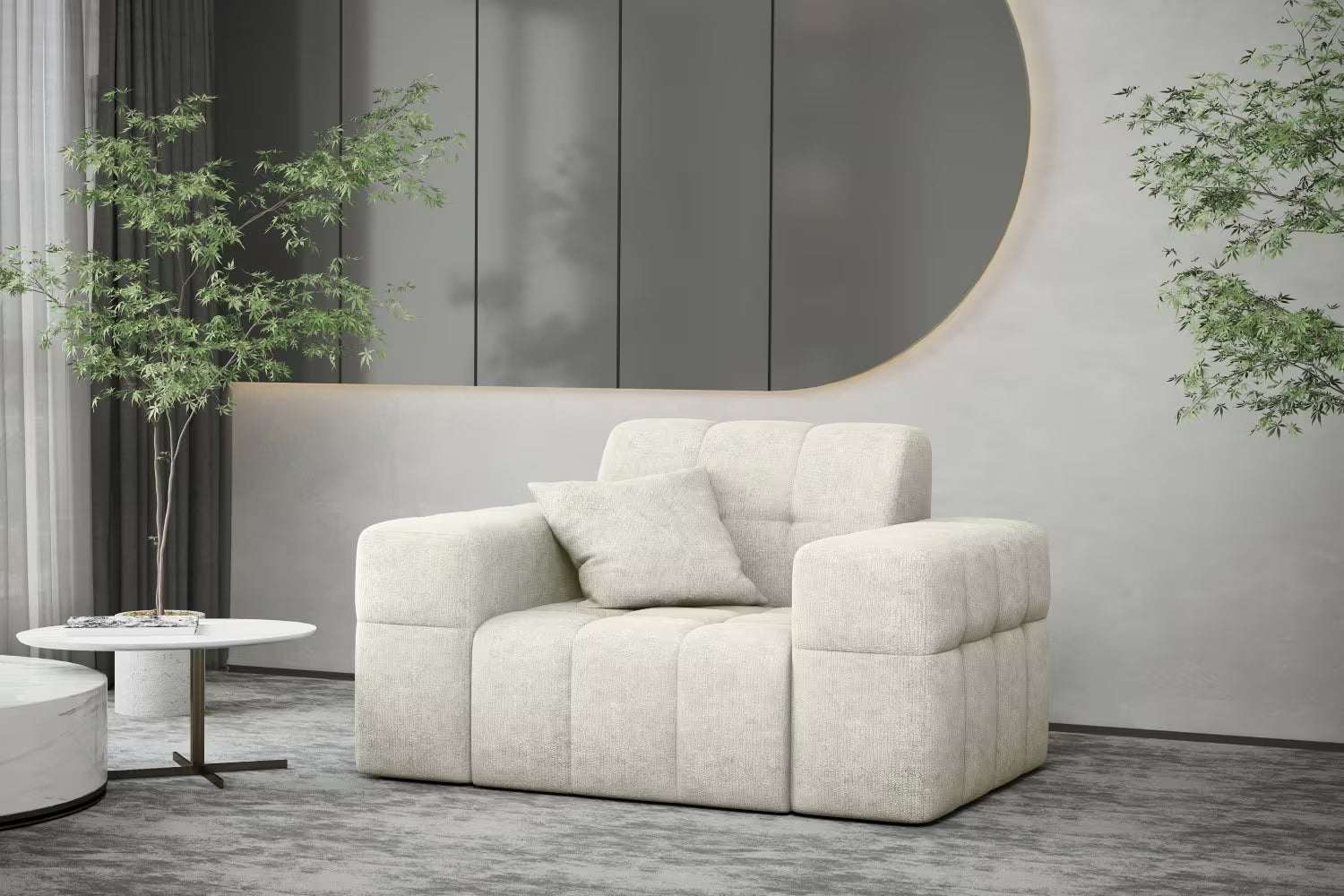 Sessel Nimes in Teddy, 120 cm Breite