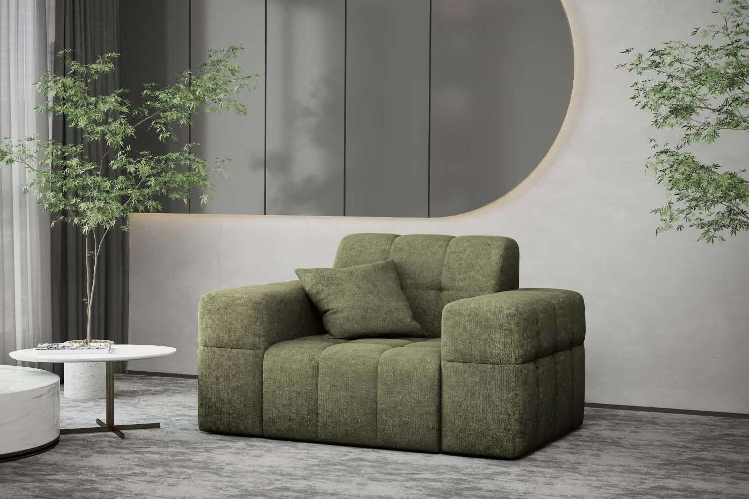 Sessel Nimes in Teddy, 120 cm Breite