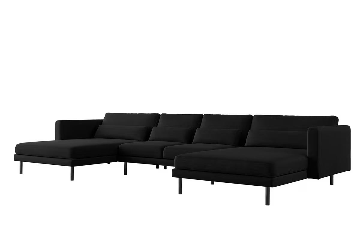 Sofa Wohnlandschaft Dani in Struktur, 391 cm Breite