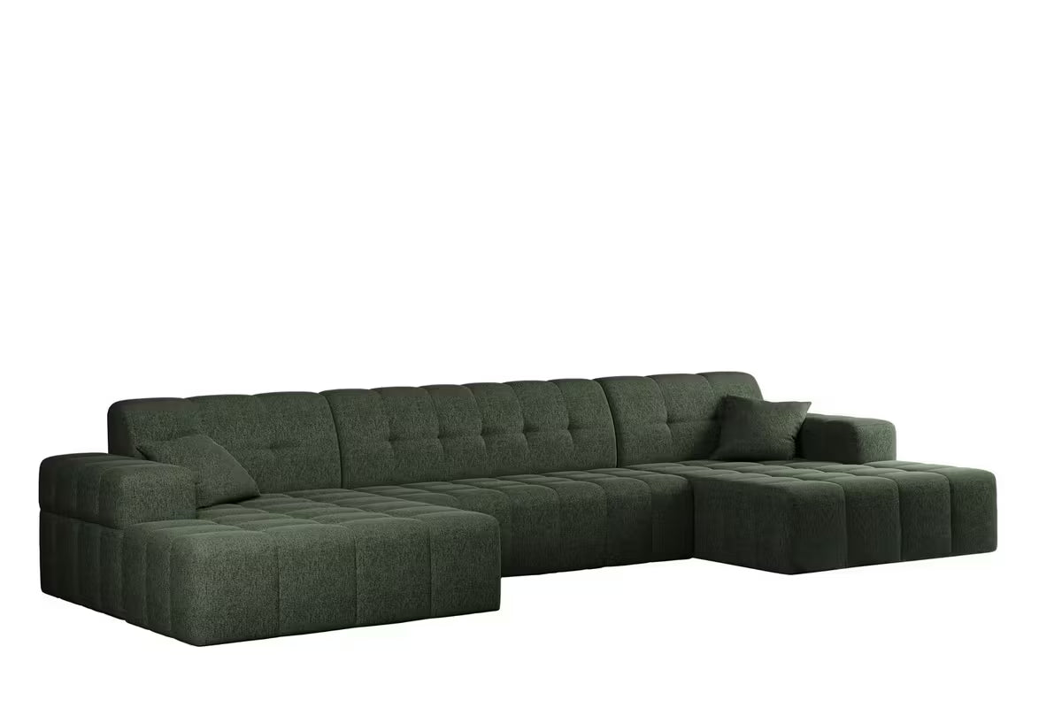 Sofa Wohnlandschaft Nimes in Struktur, 350 cm Breite