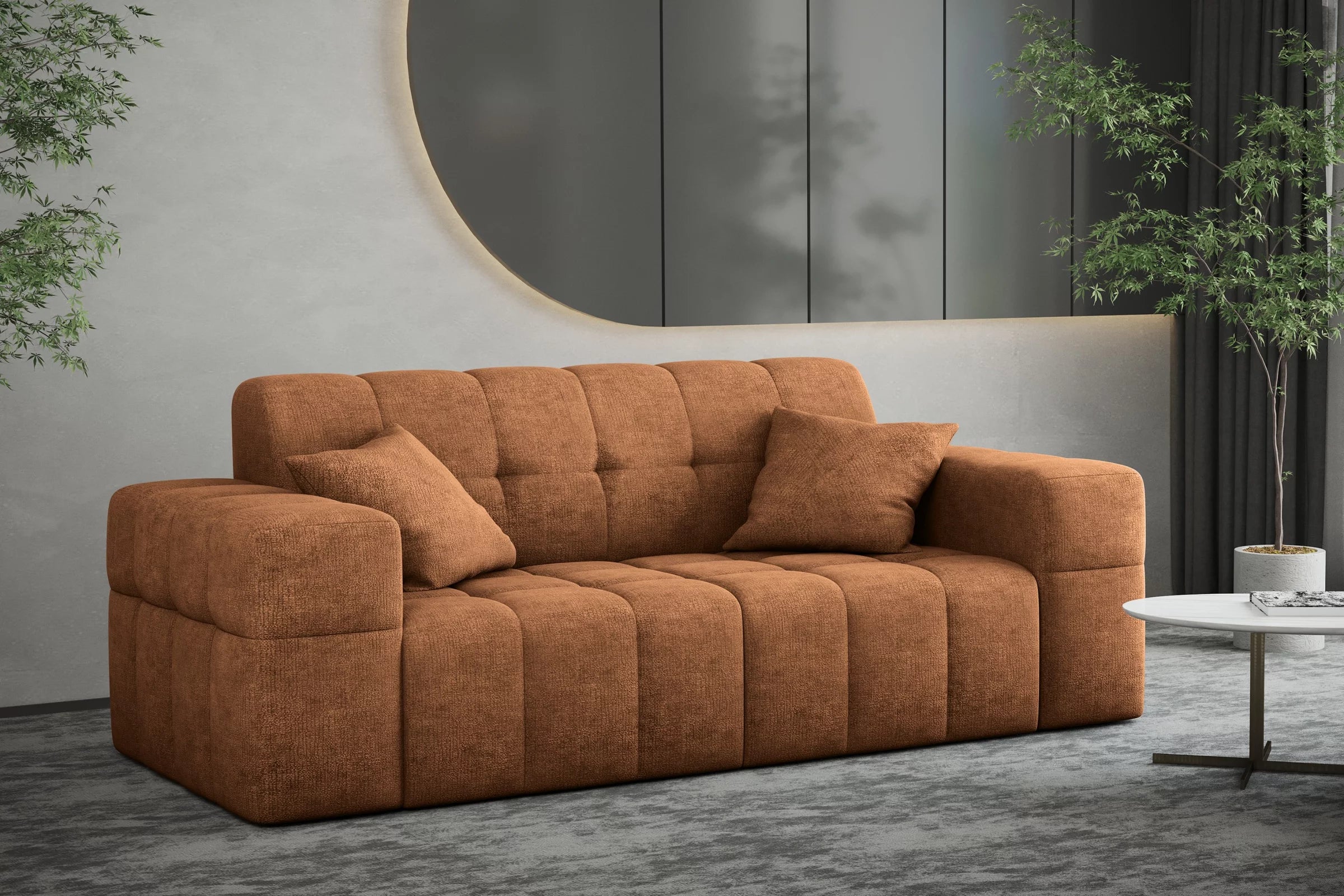 Sofa Nimes in Teddy, 183 cm Breite