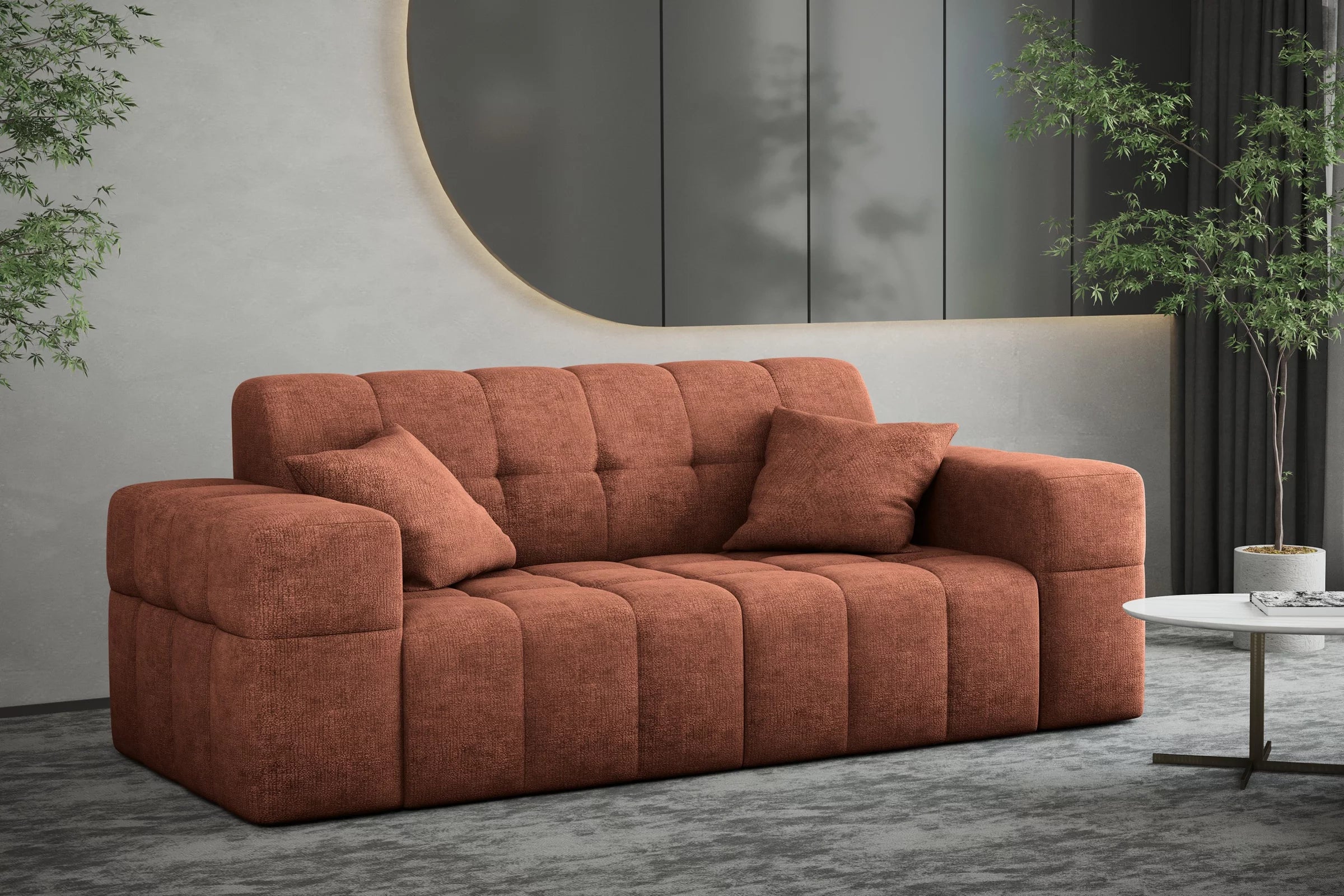 Sofa Nimes in Teddy, 183 cm Breite