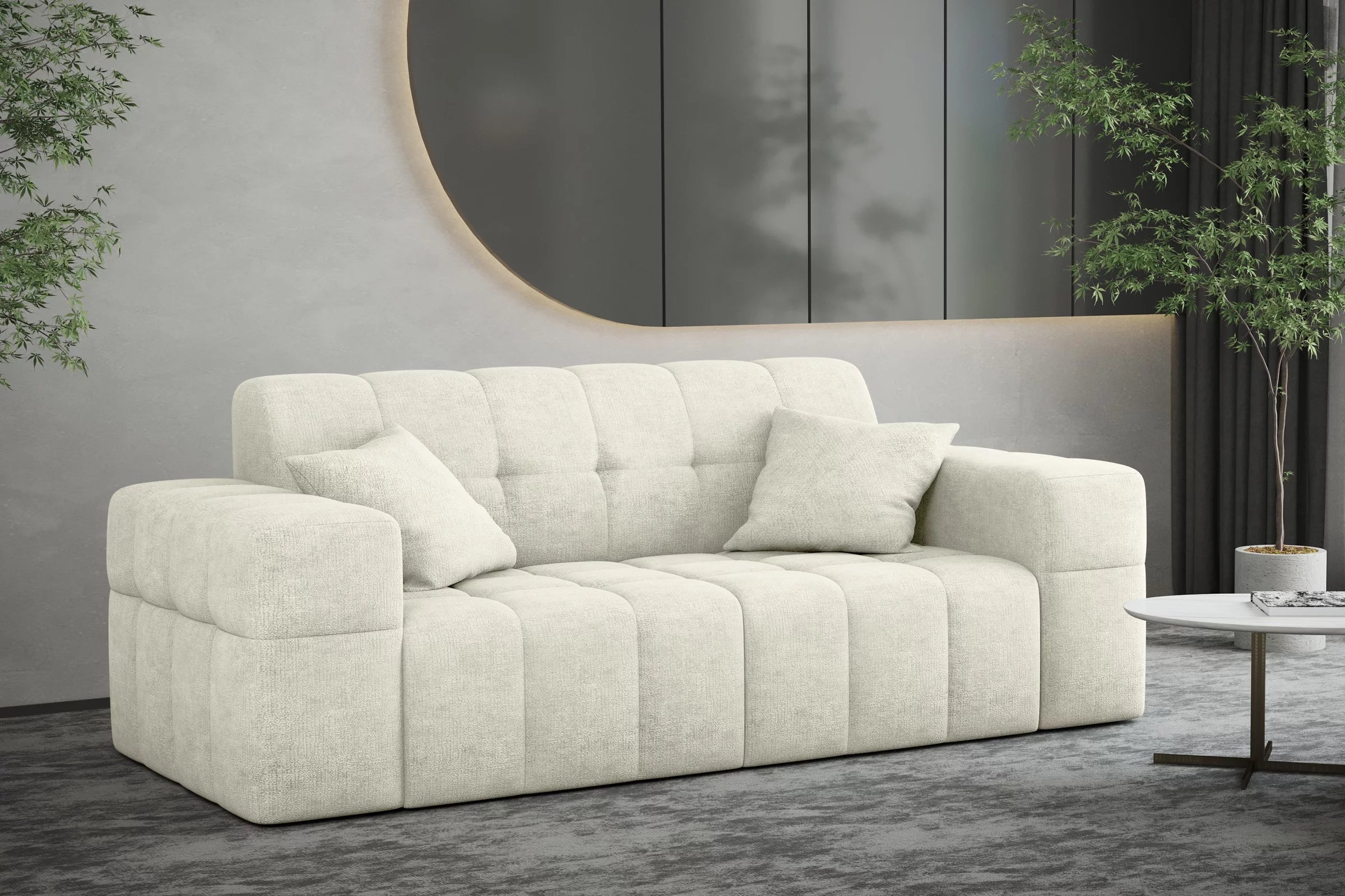 Sofa Nimes in Teddy, 183 cm Breite