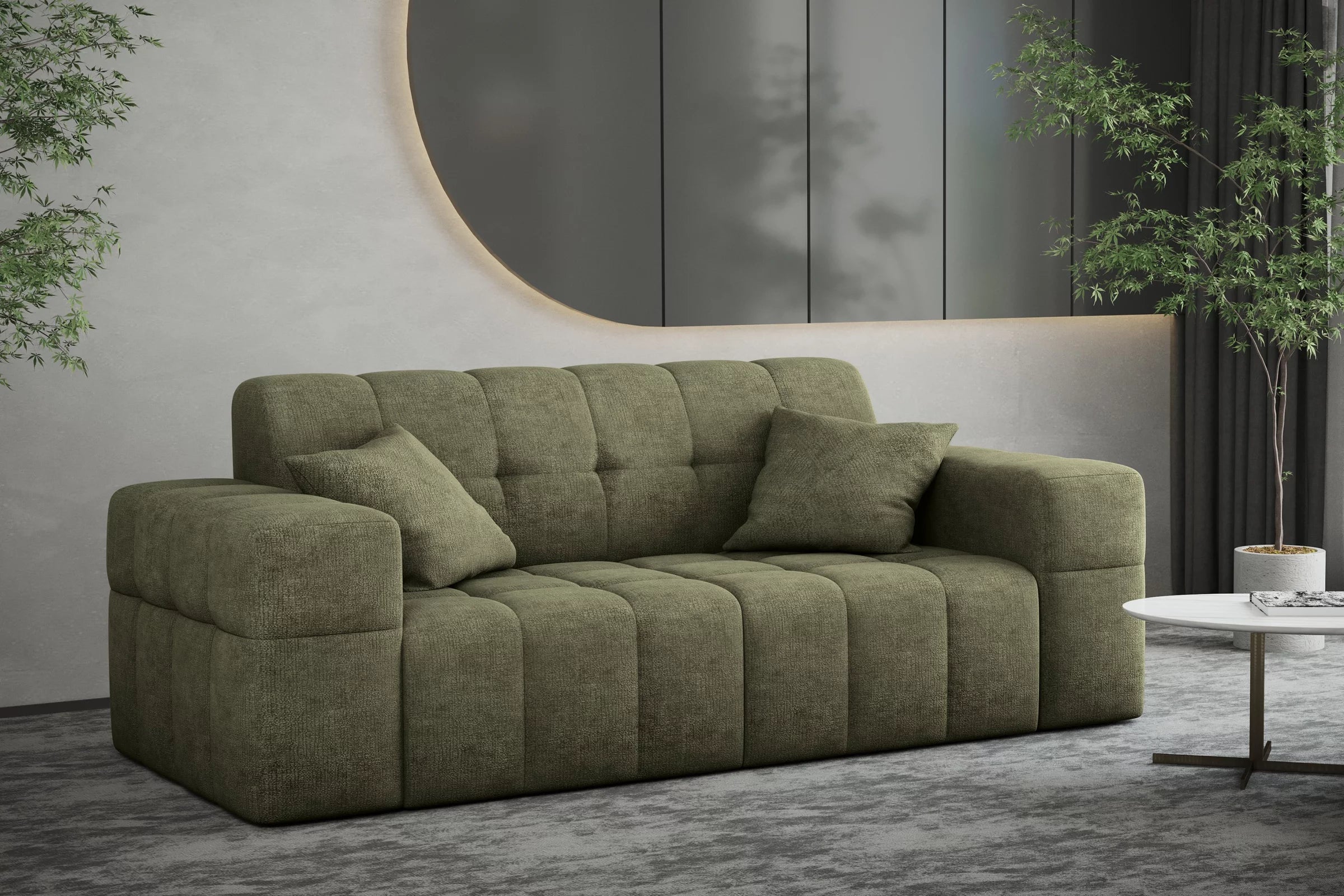 Sofa Nimes in Teddy, 183 cm Breite