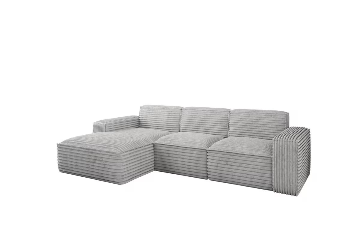 Ecksofa Siena (li) in Breitcord, 266 cm Breite