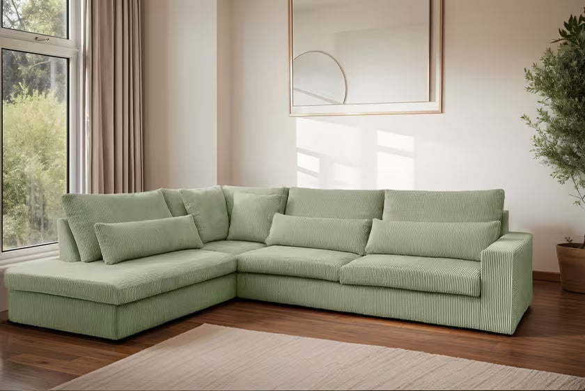 Ecksofa Sven (li) in Cord, 315 cm Breite