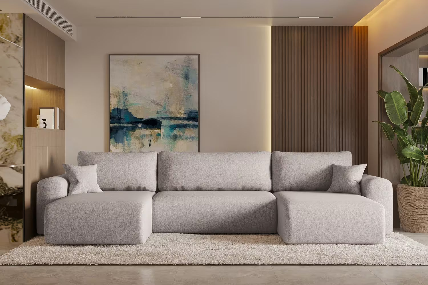 Sofa Wohnlandschaft Capri #Variant_Ecru