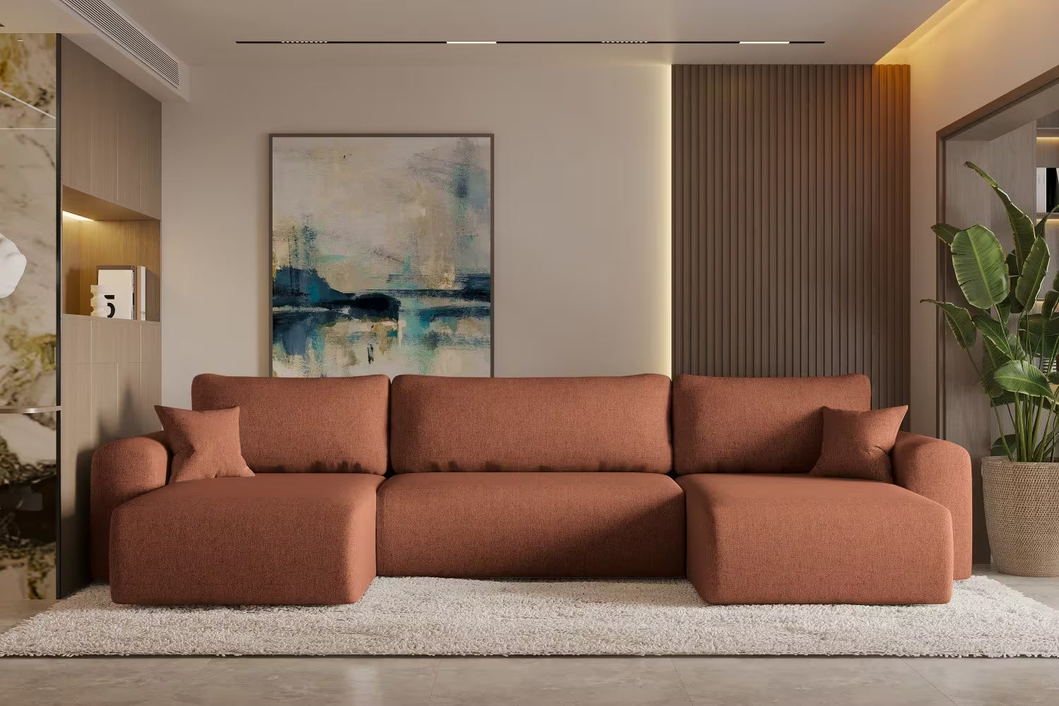 Sofa Wohnlandschaft Capri #Variant_Kupfer