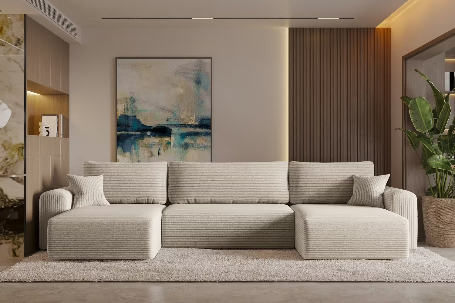Sofa Wohnlandschaft Capri #Variant_Beige