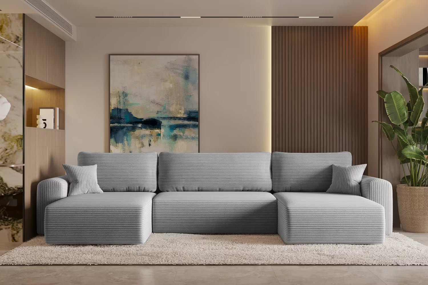 Sofa Wohnlandschaft Capri #Variant_Hellgrau