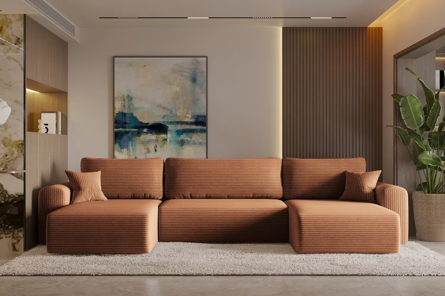 Sofa Wohnlandschaft Capri #Variant_Orange