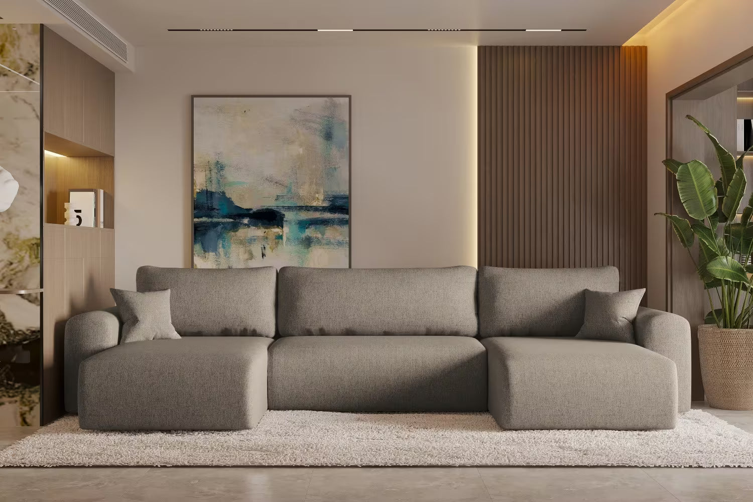 Sofa Wohnlandschaft Capri #Variant_Braun