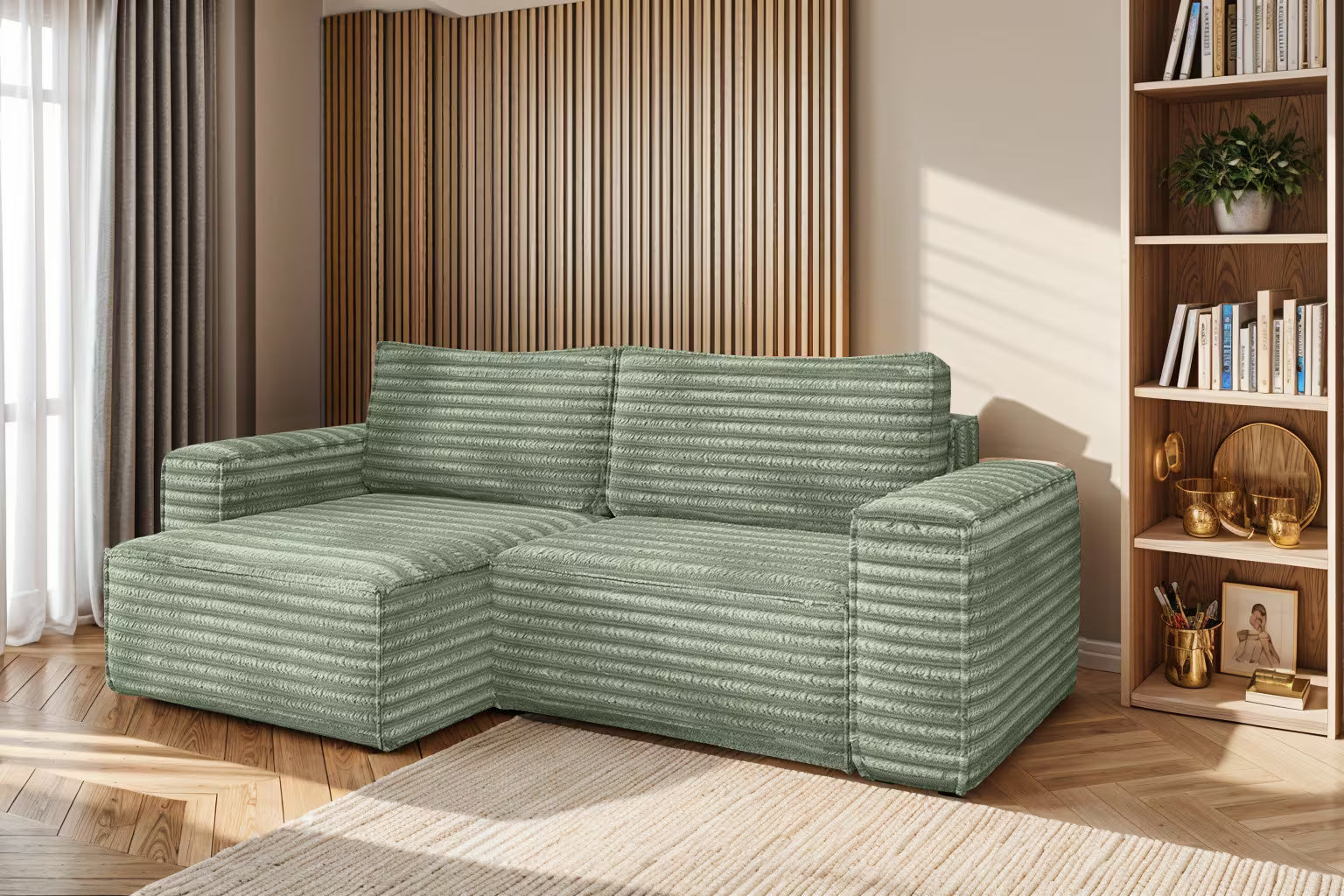 Hugo Ecksofa in Breitcord #Variant_Olive-Links