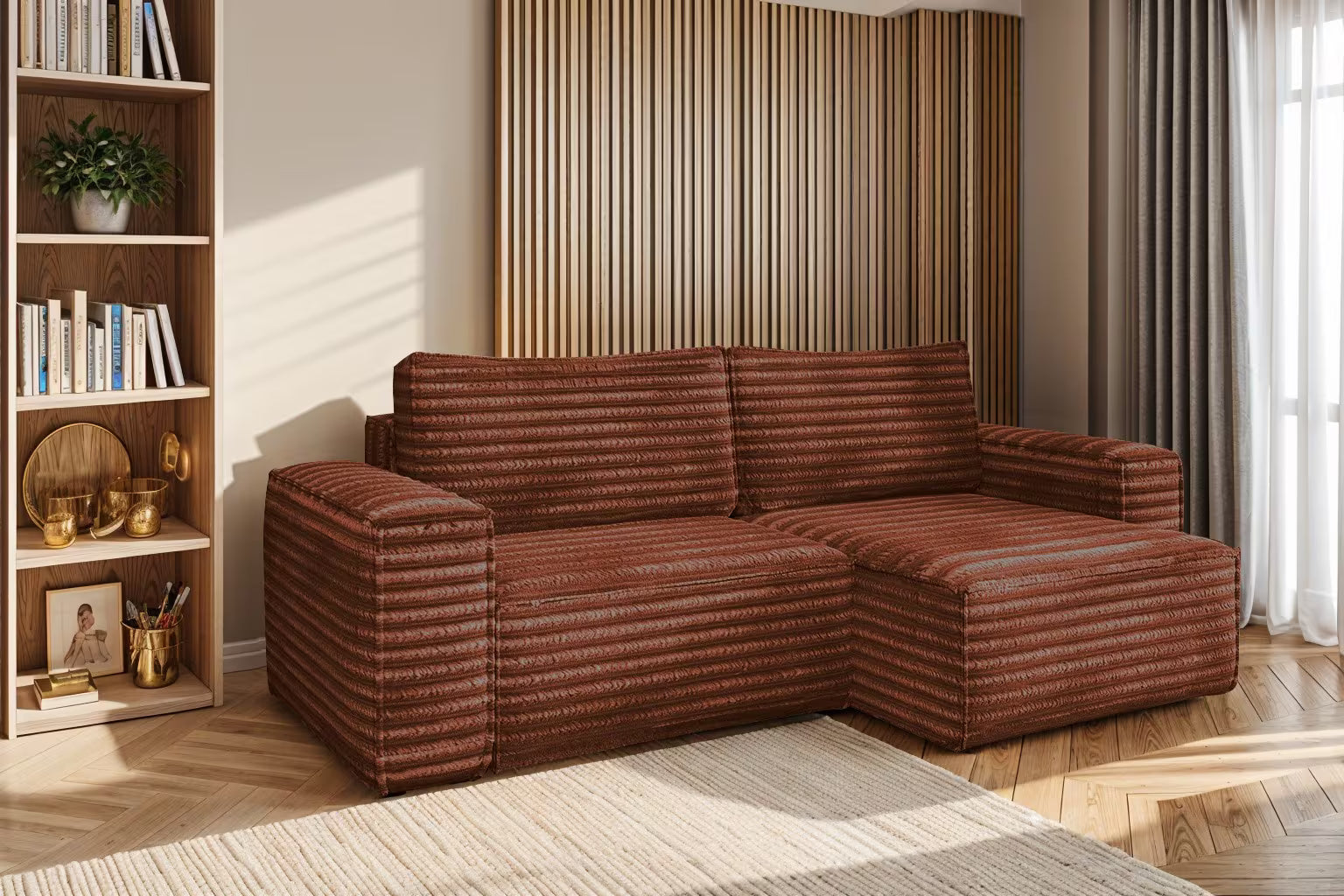 Hugo Ecksofa in Breitcord #Variant_Kupfer-Rechts