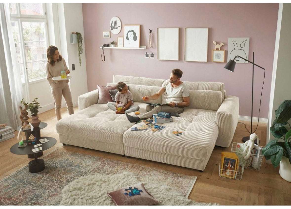 Big Sofa in Cord, 292 cm Breite | PolsterOase