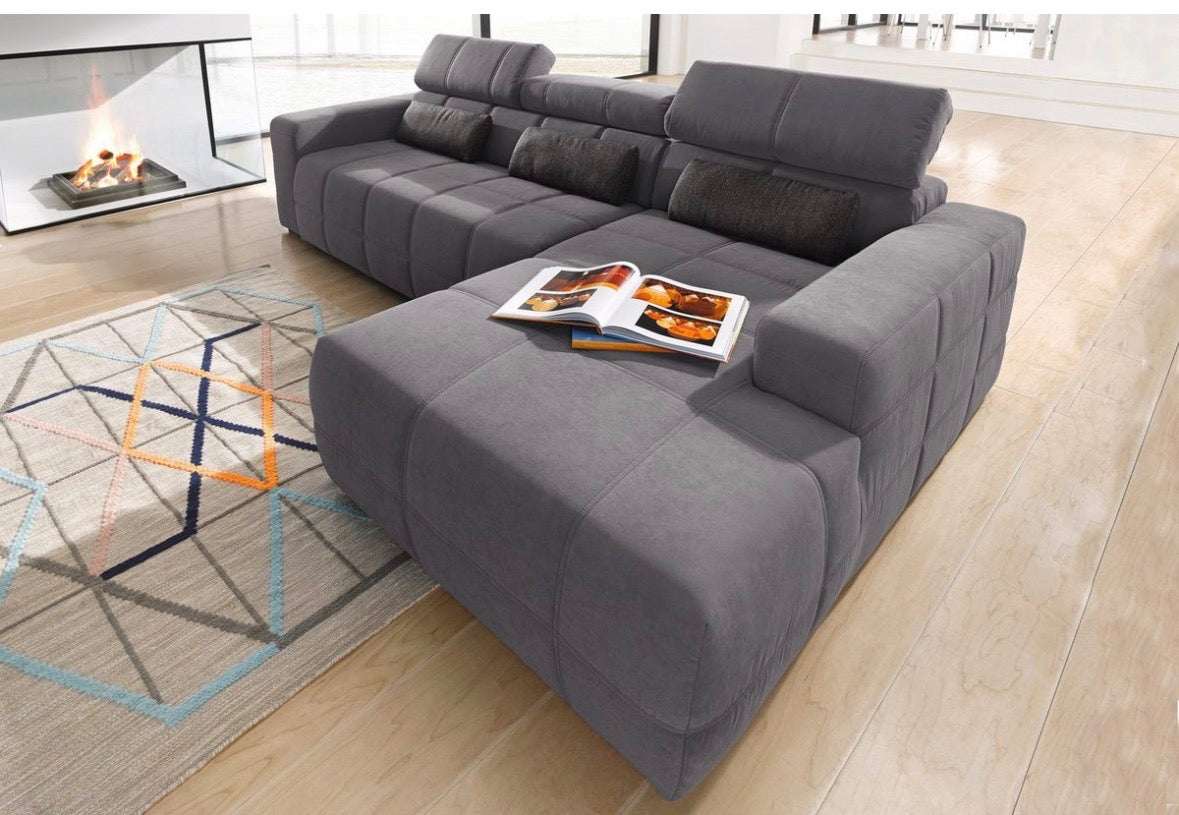 Ecksofa in Microfaser, 289 Breite | PolsterOase