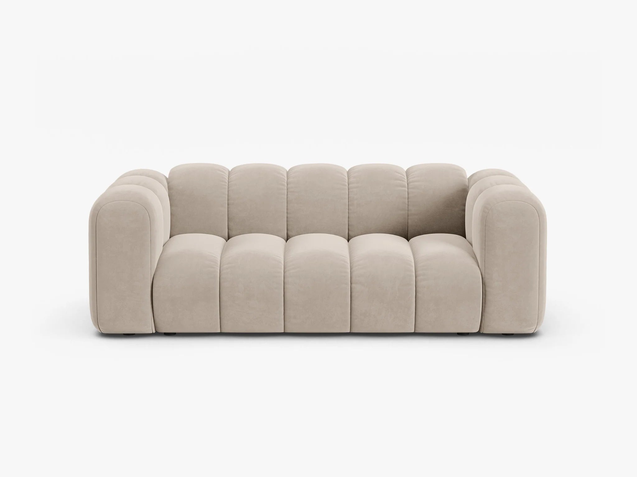 Grandé 3-Sitzer Sofa in Samt, 200 cm Breite - Modulsofa-2