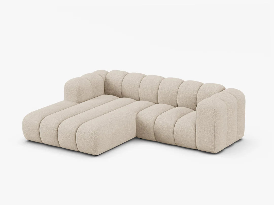 Grandé Ecksofa (links) in Bouclé, 230 cm Breite - Modulsofa-7