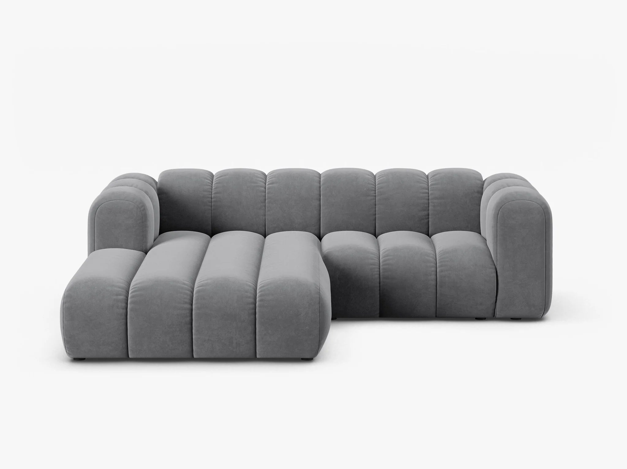 Grandé Ecksofa (links) in Samt, 230 cm Breite - Modulsofa-2