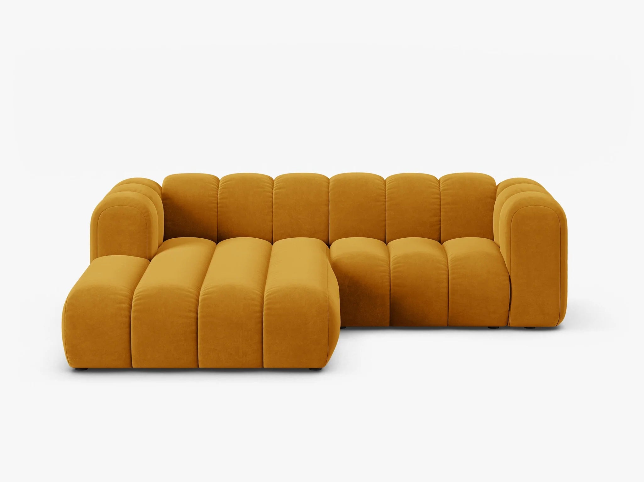 Grandé Ecksofa (links) in Samt, 230 cm Breite - Modulsofa-3